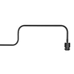 Applique murale en métal noir abat-jour bambou tressé avec bras articulé