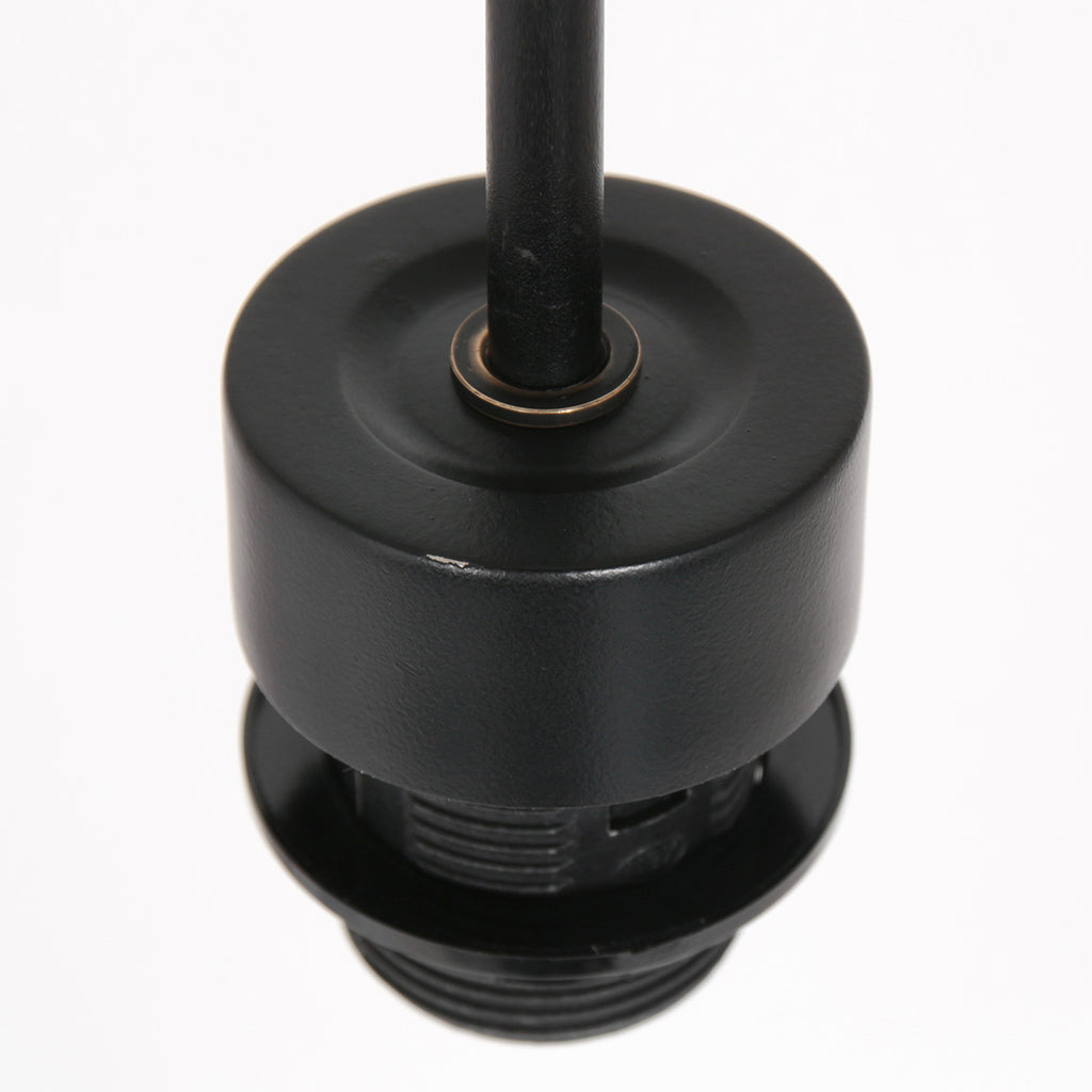 Suspension en bambou ajouré et métal noir pour salon – Ø60 cm