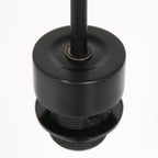 Suspension en bambou ajouré et métal noir pour salon – Ø60 cm