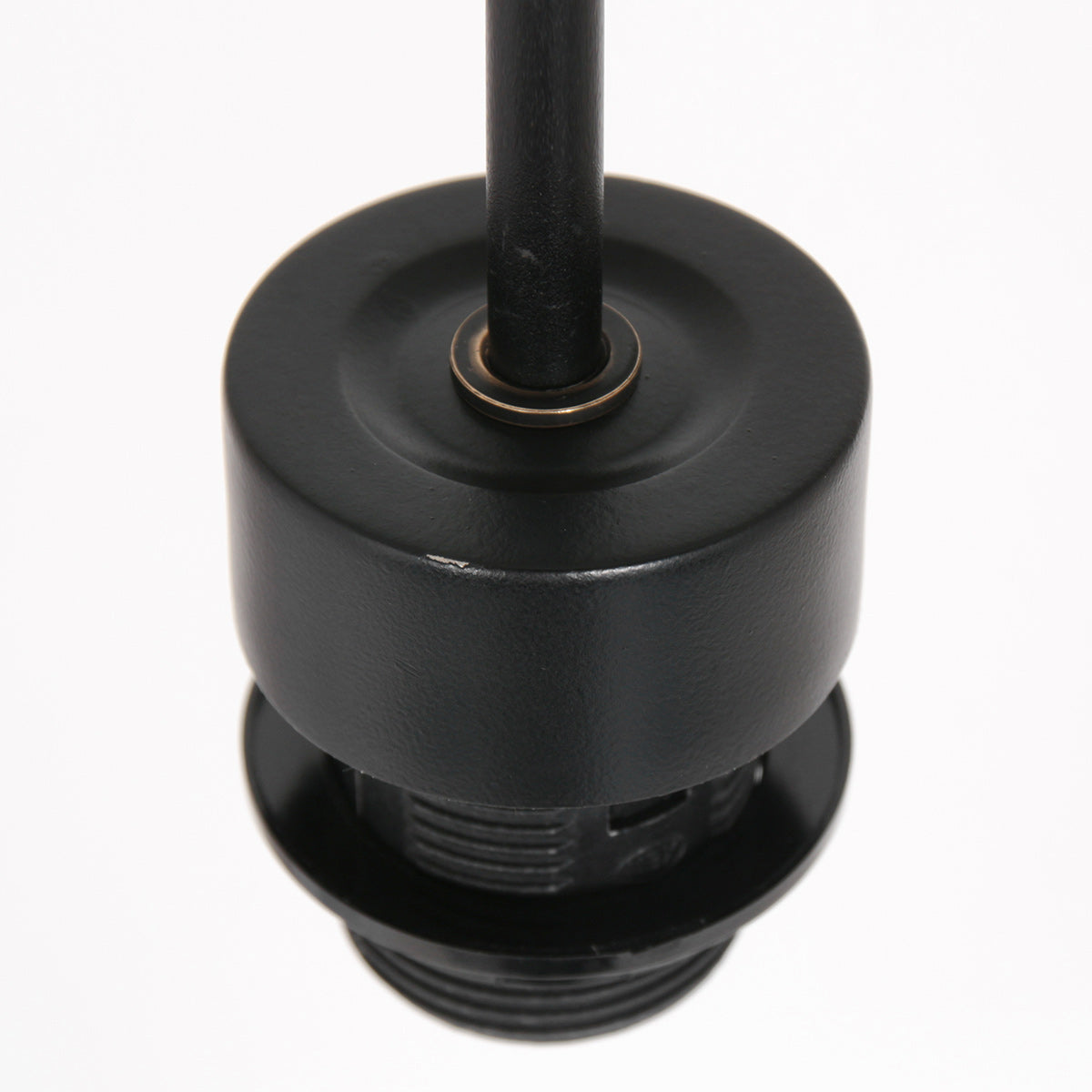 Suspension en bambou ajouré et métal noir pour salon – Ø60 cm