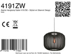 Suspension en lin noir rond avec fibres apparentes – Ø45 cm