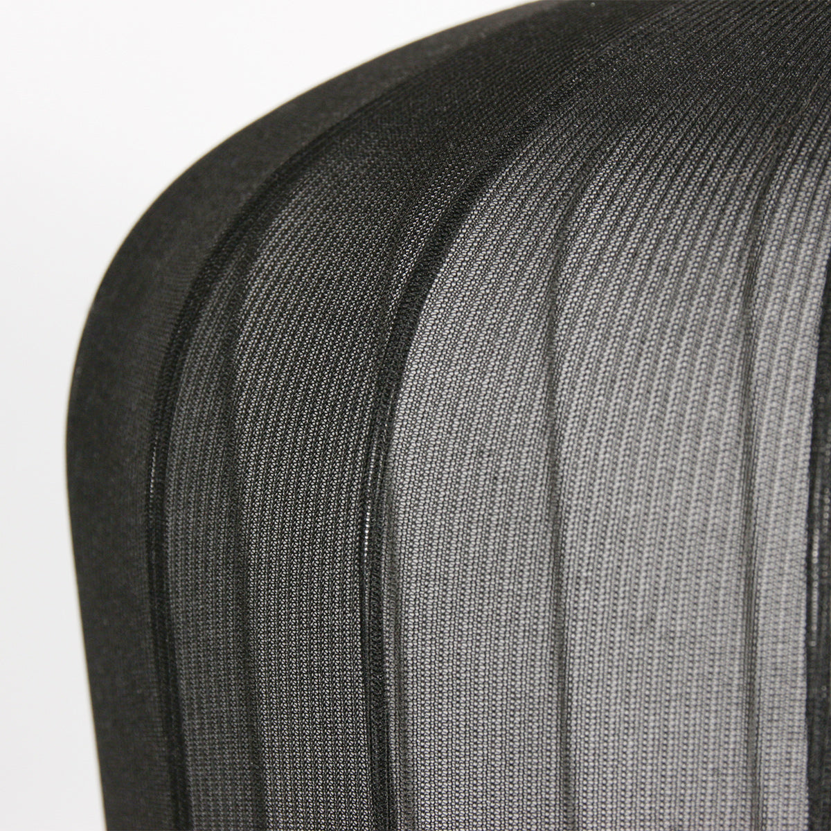 Suspension en lin noir rond avec fibres apparentes – Ø45 cm