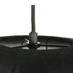 Suspension en lin noir avec ampoule visible – Ø55 cm