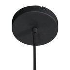 Suspension ovale en maille noire ampoule vintage visible – Ø60 cm