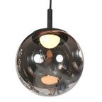 Suspension en verre fumé noir à 12 globes sphériques – Ø60 cm