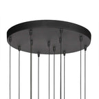 Suspension en verre fumé noir à 12 globes sphériques – Ø60 cm