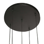 Suspension multiple en verre fumé sphères brillantes noire – Ø60 cm