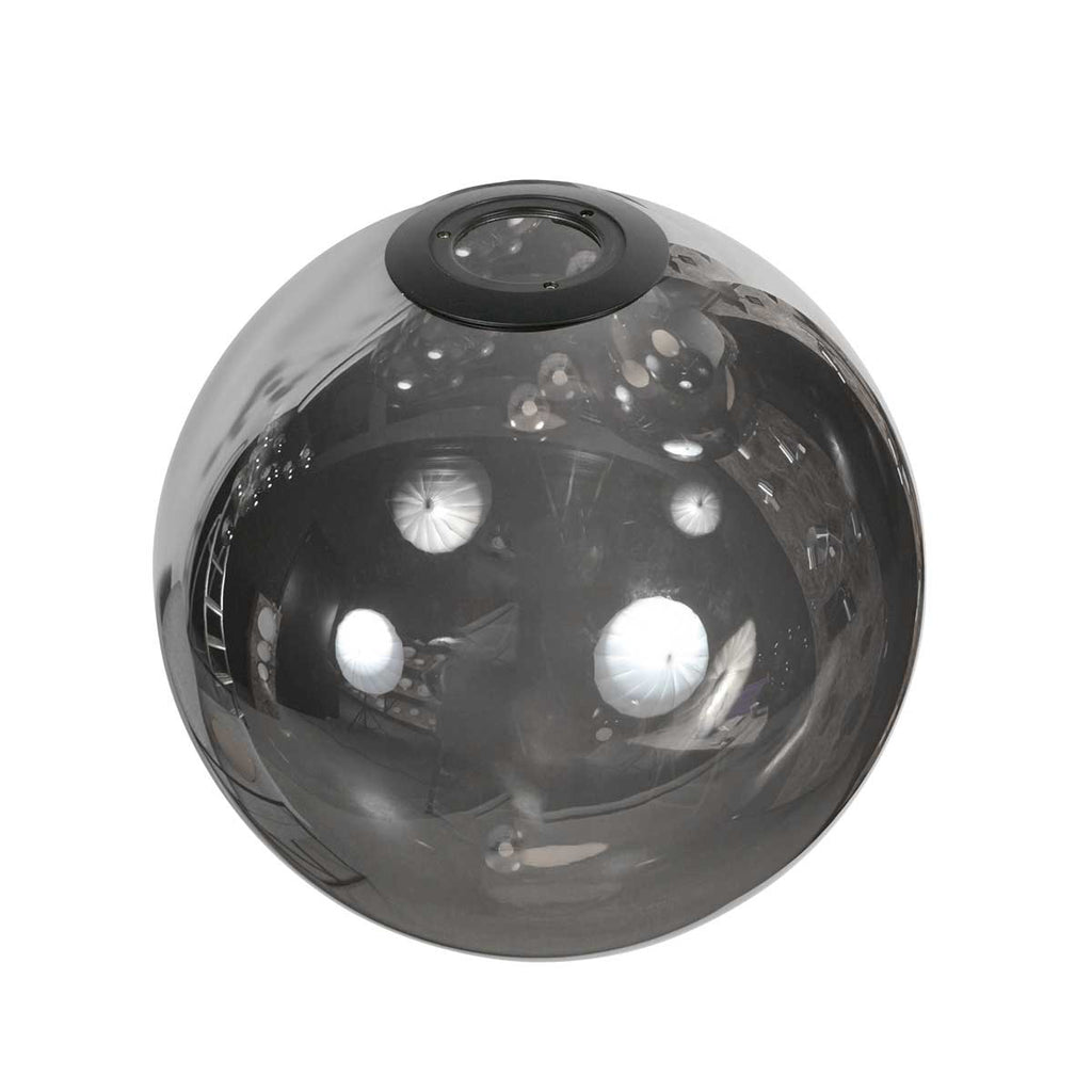 Suspension multiple en verre fumé sphères brillantes noire – Ø60 cm