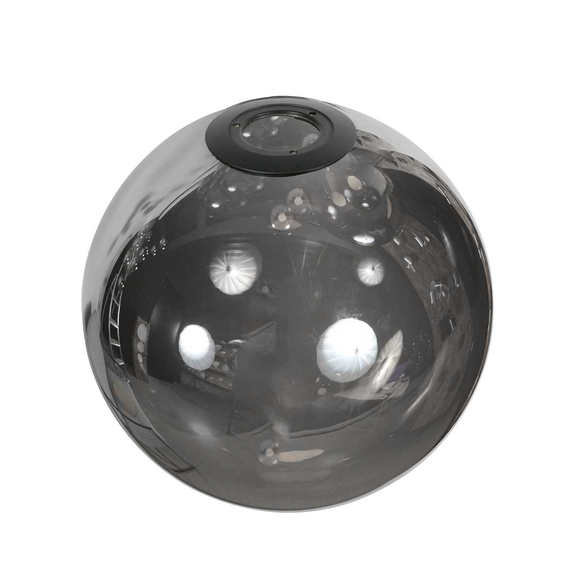 Suspension multiple en verre fumé sphères brillantes noire – Ø60 cm