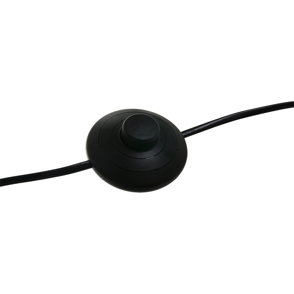 Lampadaire arc en métal noir avec abat-jour tressé en bambou – Ø50 cm