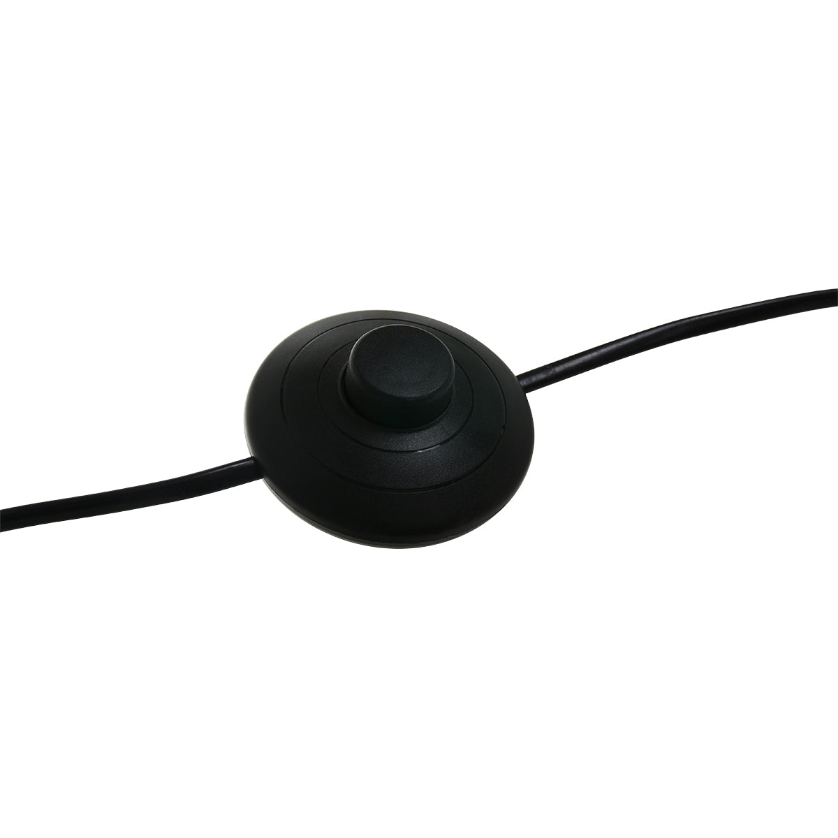 Lampadaire arc en métal noir avec abat-jour tressé en bambou – Ø50 cm