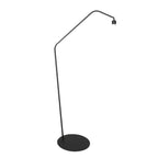 Lampadaire en métal noir avec abat-jour en rotin naturel – H173 cm