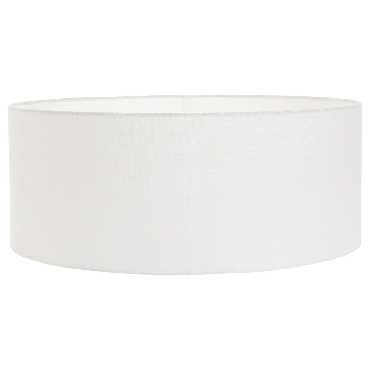 Lampadaire arc métal noir abat-jour lin blanc cylindrique – H210 cm