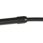Lampadaire arc métal noir abat-jour lin blanc cylindrique – H210 cm