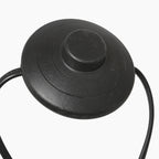 Lampadaire arqué en métal noir abat-jour rotin naturel – H193 cm