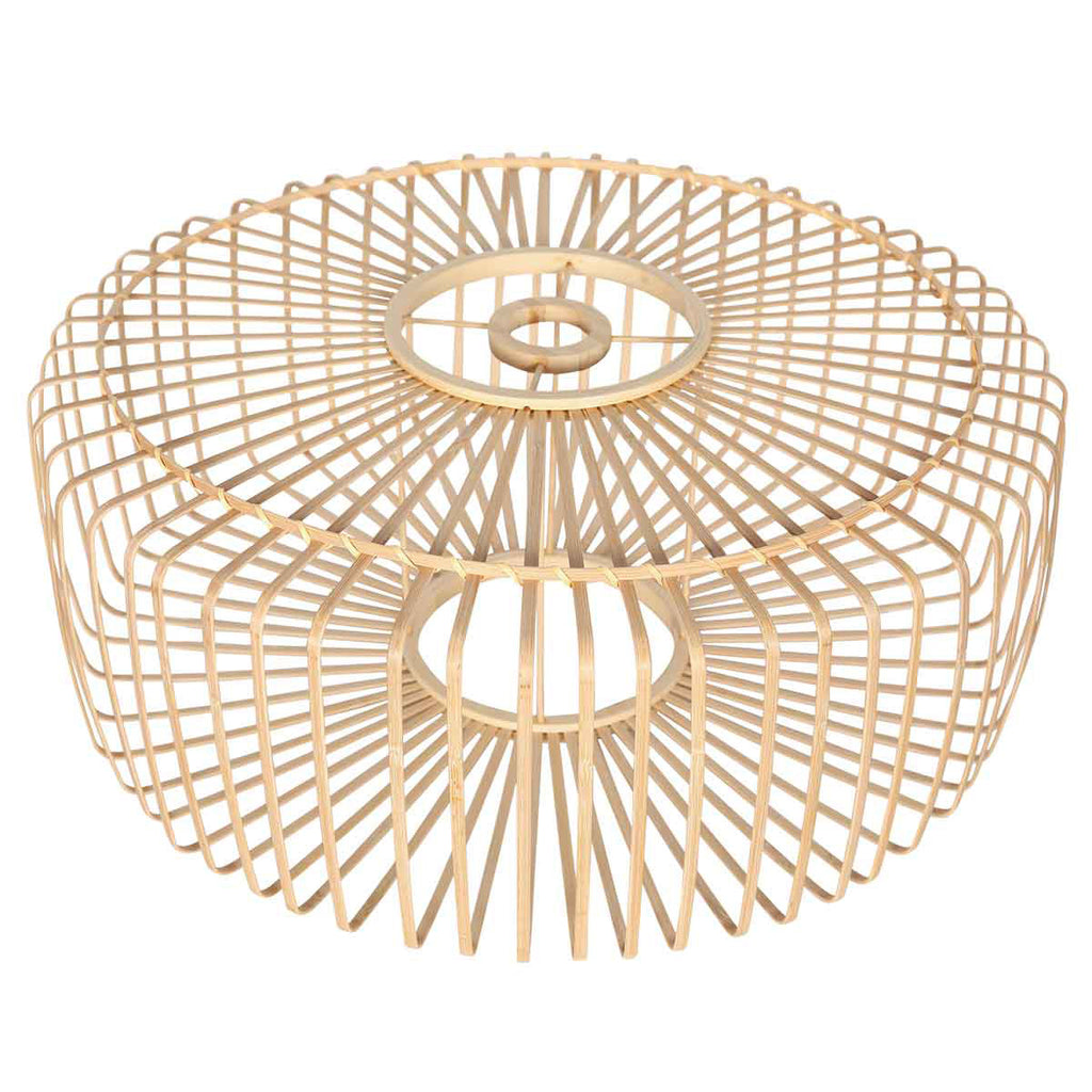 Lampadaire arqué en métal noir abat-jour rotin naturel – H193 cm