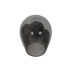 Suspension verre fumé goutte noire pour cuisine ou salle à manger – Ø15 cm