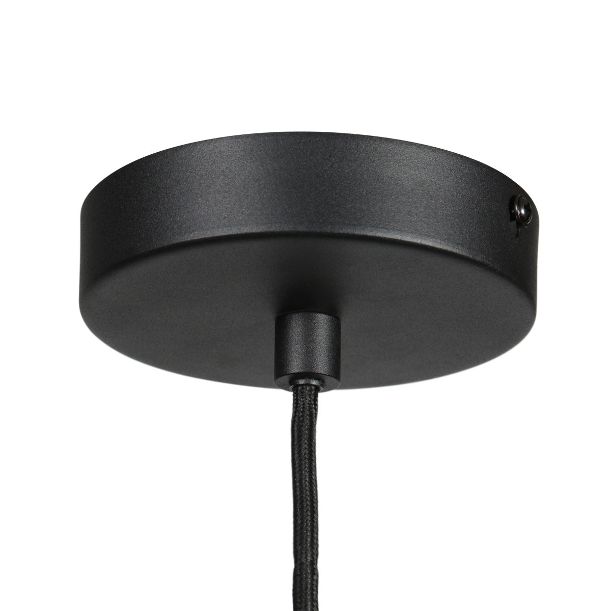 Suspension verre fumé goutte noire pour cuisine ou salle à manger – Ø15 cm