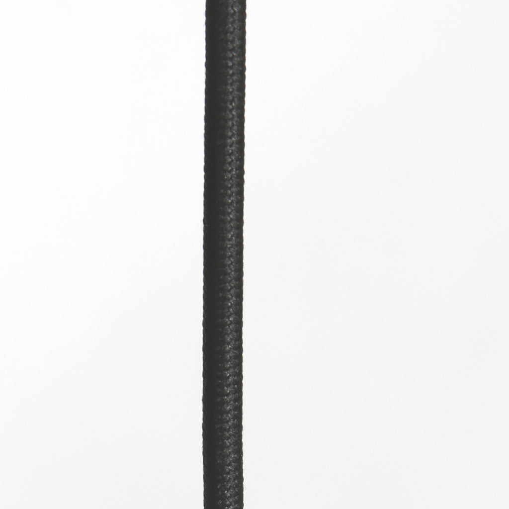 Suspension en lin crème forme goutte sur câble noir – Ø25 cm