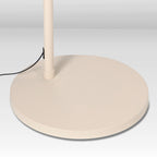 Lampadaire arc métal crème avec abat-jour blanc opalin – H240 cm