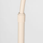 Lampadaire arc métal crème avec abat-jour blanc opalin – H240 cm