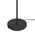Lampadaire en métal noir abat-jour bambou motif chevrons – H144 cm