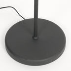 Lampadaire métal noir mat avec abat-jour conique or intérieur – H154 cm