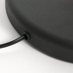 Lampadaire métal noir mat avec abat-jour conique or intérieur – H154 cm