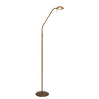 Lampadaire en métal bronze à bras articulé avec LED dimmable