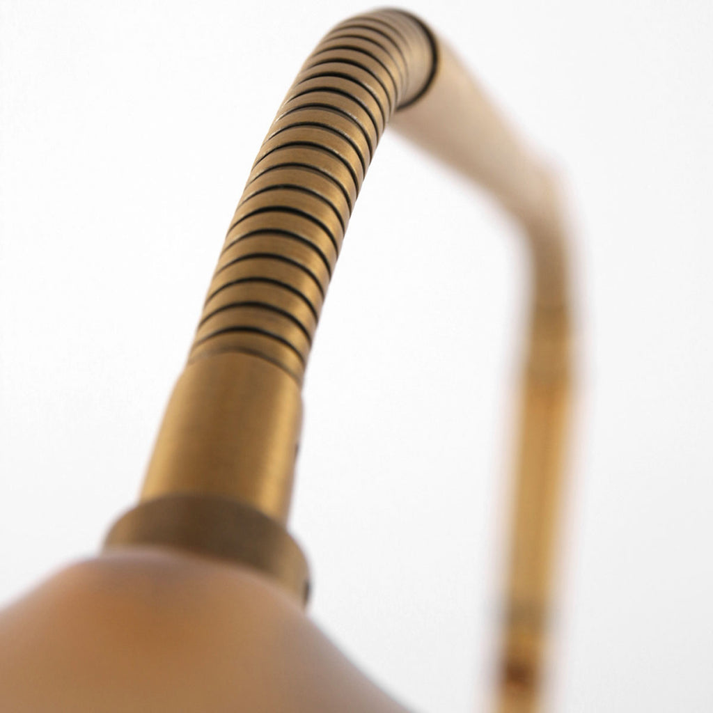 Lampadaire en métal bronze à bras articulé avec LED dimmable