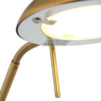 Lampadaire en métal bronze à bras articulé avec LED dimmable