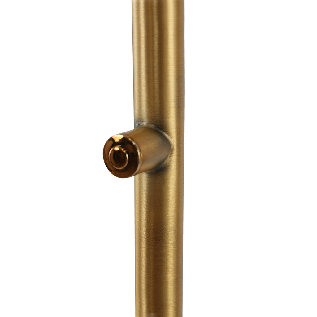 Lampadaire en métal bronze à bras articulé avec LED dimmable