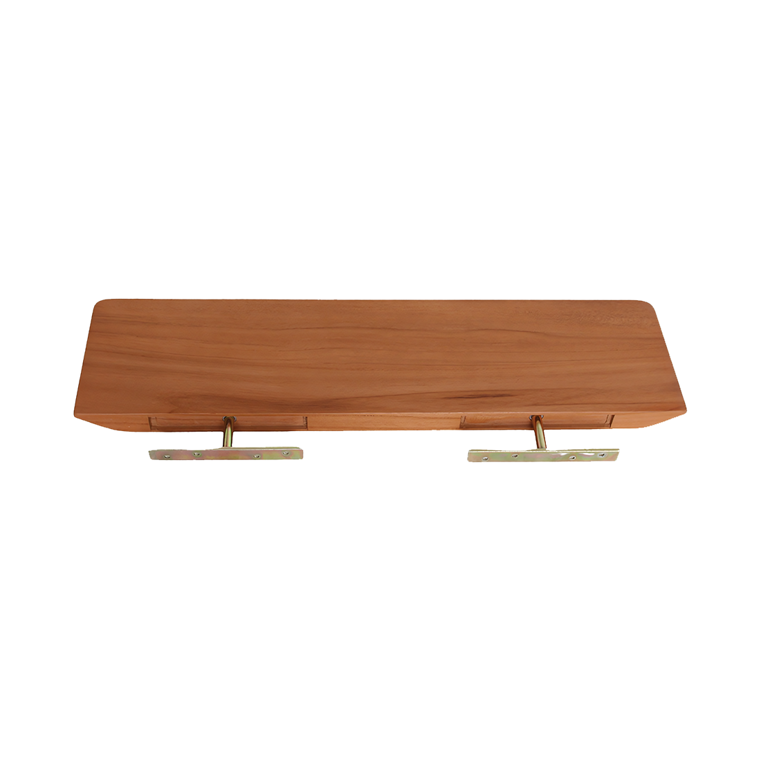 Étagère murale en teck massif naturel flottante – 60x16 cm