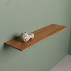 Étagère murale en teck massif naturel flottante – 60x16 cm