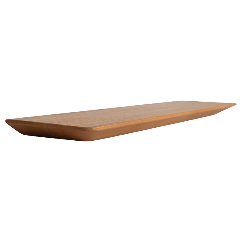 Étagère murale en teck massif effet flottant bois naturel – 90x16 cm
