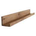 Étagère murale teck naturel avec rebord pour salon – 75x8 cm