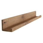 Étagère murale teck naturel avec rebord pour salon – 75x8 cm