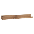Étagère murale teck naturel avec rebord pour salon – 75x8 cm