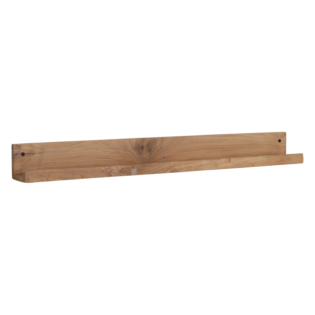 Étagère murale teck naturel avec rebord pour salon – 75x8 cm