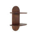 Étagère murale en bois de manguier formes arrondies pour salon – 35x18 cm