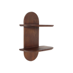 Étagère murale en bois de manguier formes arrondies pour salon – 35x18 cm