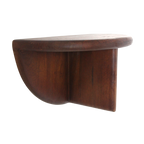 Étagère murale demi-lune bois manguier brun - 38x19 cm