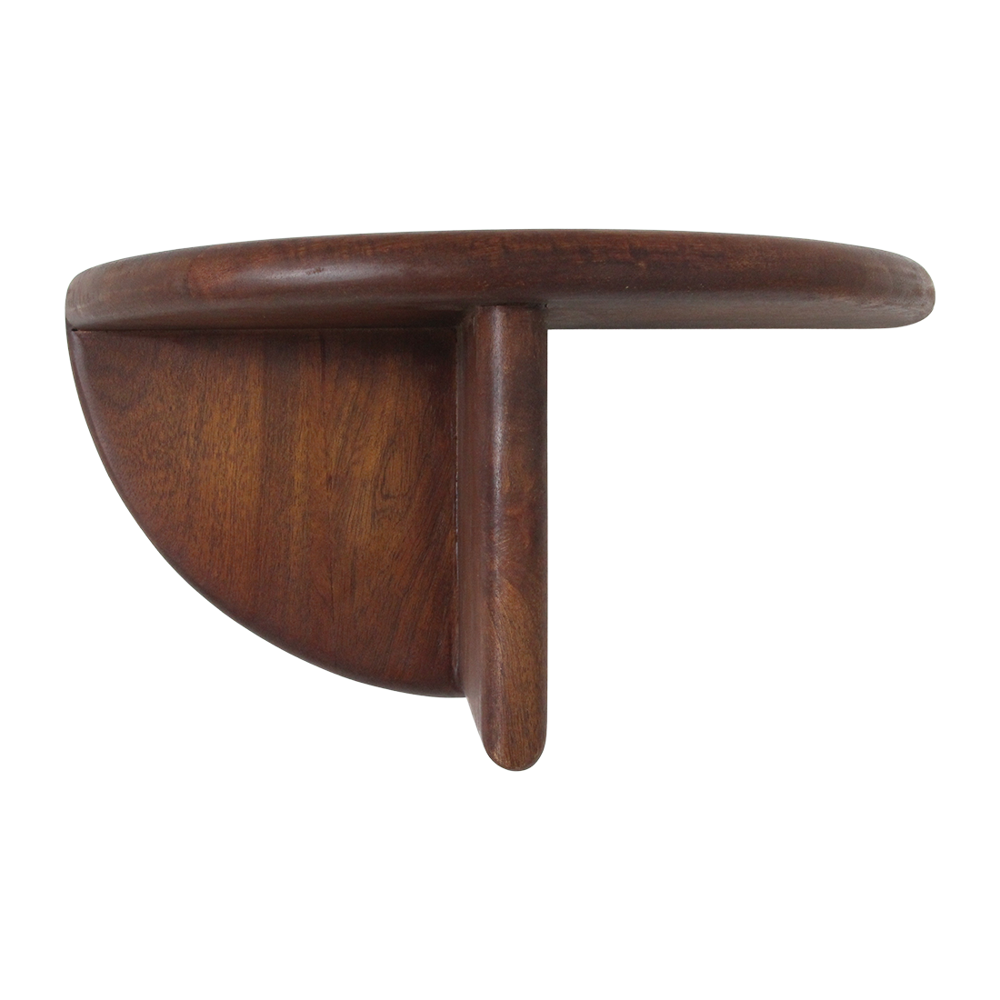 Étagère murale demi-lune bois manguier brun - 38x19 cm