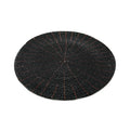 Set de table rond en perles noires motif rayonnant