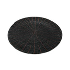 Set de table rond en perles noires motif rayonnant