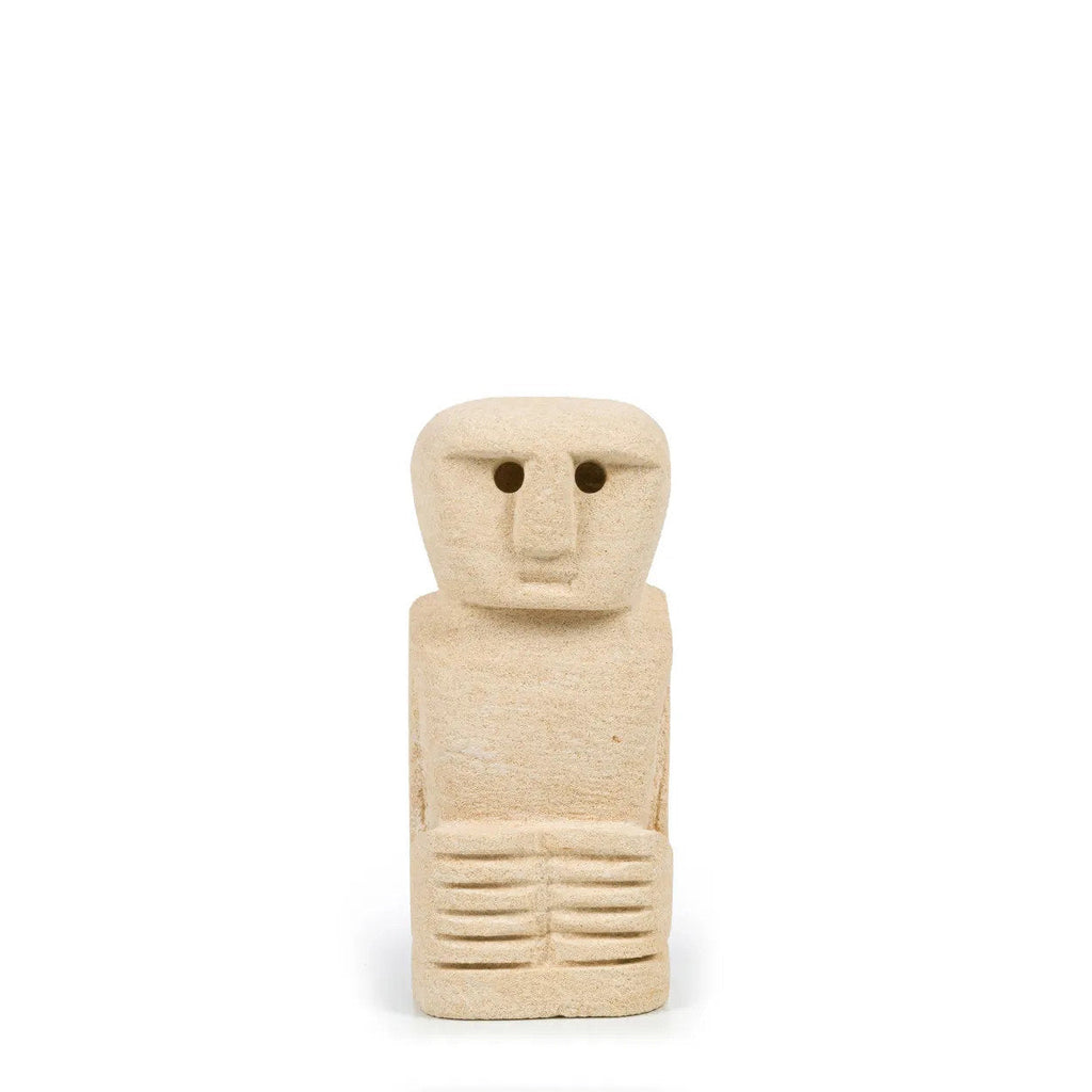 Statue décorative en grès – Silhouette anthropomorphe – H12 cm