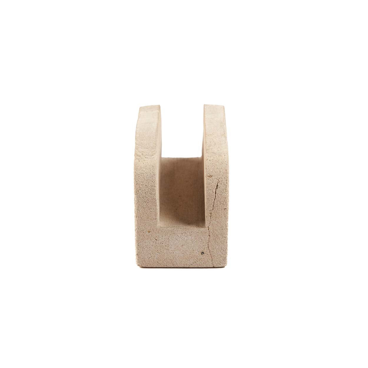 Porte-serviettes de table en pierre naturelle forme arche beige
