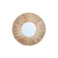 Miroir rond en herbe Alang Alang 45 cm naturel