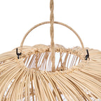 Suspension rotin naturel ajouré forme nuage – Ø102 cm