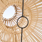 Suspension en rotin naturel forme cloche ajourée – Ø82 cm